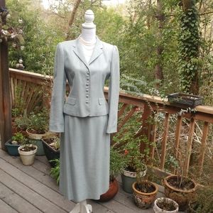 💃70s vintage blue Handmacher suit